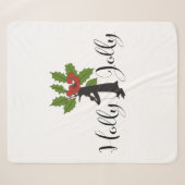 Couverture Sherpa Mignon Joyeux Noël de Pingouin Drôle (Devant (Horizontal))
