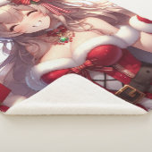 Couverture Sherpa mignonne fille de Noël anime (3/4)