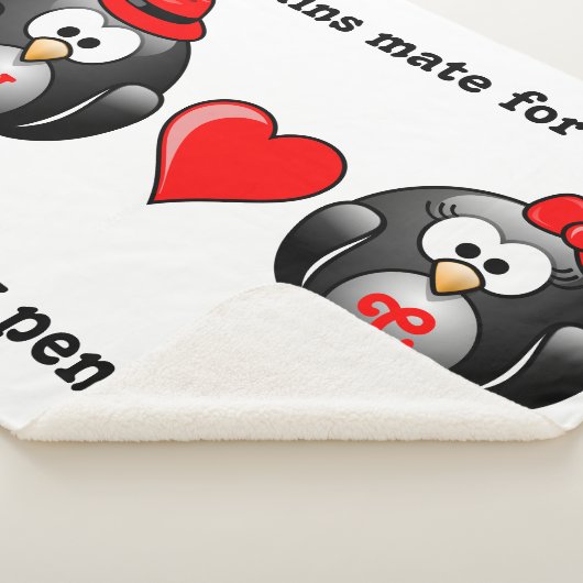 Couverture Sherpa Mignonne J'Ai Trouvé Mon Pingouin Mate pour la vie (3/4)