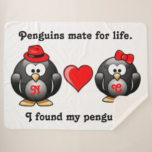 Couverture Sherpa Mignonne J'Ai Trouvé Mon Pingouin Mate pour la vie