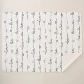 Couverture Sherpa Mignonne main tiré amour Motif sans couture (Devant (Horizontal))