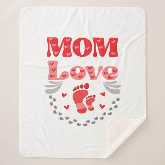 Couverture Sherpa Mignonne Maman Amour (Devant)