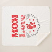 Couverture Sherpa Mignonne Maman Amour (Devant (Horizontal))