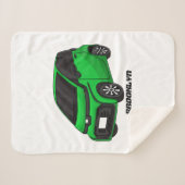 Couverture Sherpa Mignonne micro-voiture verte (Devant (Horizontal))