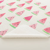 Couverture Sherpa Mignonne pastèque : motif d'aquarelle transparente (3/4)