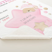 Couverture Sherpa Mignonne Sleeping Teddy Ours Bébé Fille Statistiqu (3/4)