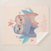 Couverture Sherpa Mignonnes Fentes En Amour (Devant (Horizontal))