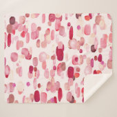 Couverture Sherpa Mignonnes Zones Rouges Roses Simples (Devant (Horizontal))