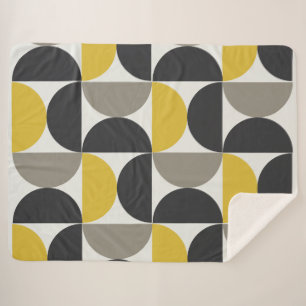 Couverture Sherpa Milieu du siècle moderne Turmeric Gunmetal