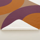 Couverture Sherpa Milieu du siècle moderne Wineberry Gold (3/4)