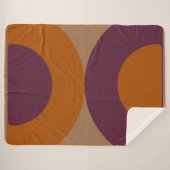 Couverture Sherpa Milieu du siècle moderne Wineberry Gold (Devant (Horizontal))
