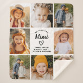 Couverture Sherpa MiMi We Love you Hearts Modern Photo Collage (Devant)