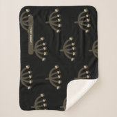 Couverture Sherpa Mimosas Fleuris Personnalisés Belle Nuit (Devant)