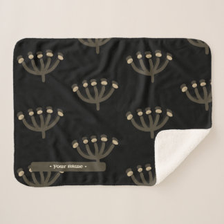 Couverture Sherpa Mimosas Fleuris Personnalisés Belle Nuit