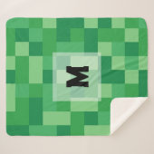 Couverture Sherpa Minecraft Monogram Sherpa Blanket (Devant (Horizontal))