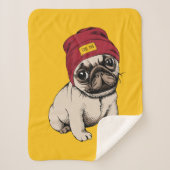 Couverture Sherpa Mini carlin de hippie de chiot (Devant)