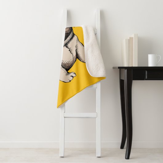 Couverture Sherpa Mini carlin de hippie de chiot (En situation)