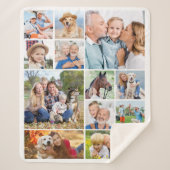 Couverture Sherpa Minimal Cute Simple Unique 12 Photo Collage (Devant)