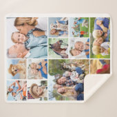 Couverture Sherpa Minimal Cute Simple Unique 12 Photo Collage (Devant (Horizontal))