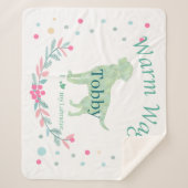 Couverture Sherpa Minimal Mint Labrador Retriever | Custom Christmas (Devant)