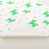 Couverture Sherpa Minimal Pastel green chihuahua Silhouette blanket (3/4)