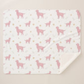 Couverture Sherpa Minimal Pastel pink Labrador Retriever Blanket (Devant (Horizontal))