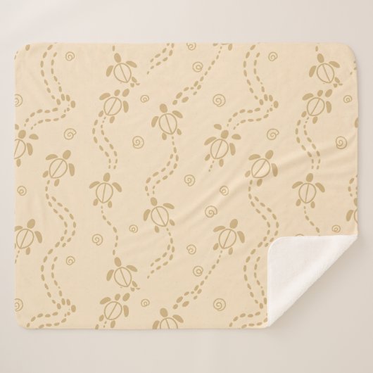 Couverture Sherpa Minimal Turtle Trail Pattern (Devant (Horizontal))