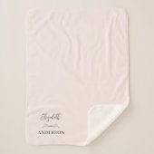 Couverture Sherpa Minimaliste moderne rose pâle (Devant)