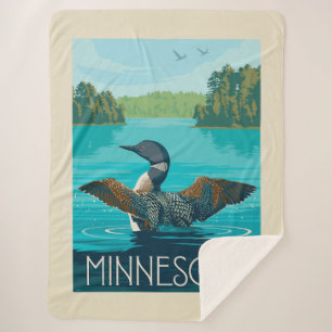 Couverture Sherpa Minnesota   Loon