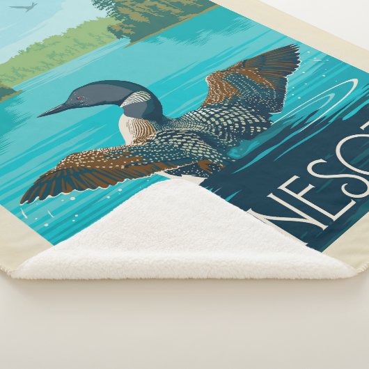 Couverture Sherpa Minnesota | Loon (3/4)