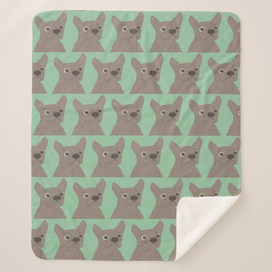 Couverture Sherpa Mint, Dog (Devant)