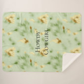 Couverture Sherpa Mint Green Gold Cowhide (Devant (Horizontal))