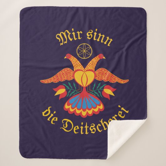 Couverture Sherpa Mir sinn die Deitscherei - Deitschi Faahne Blanket (Devant)