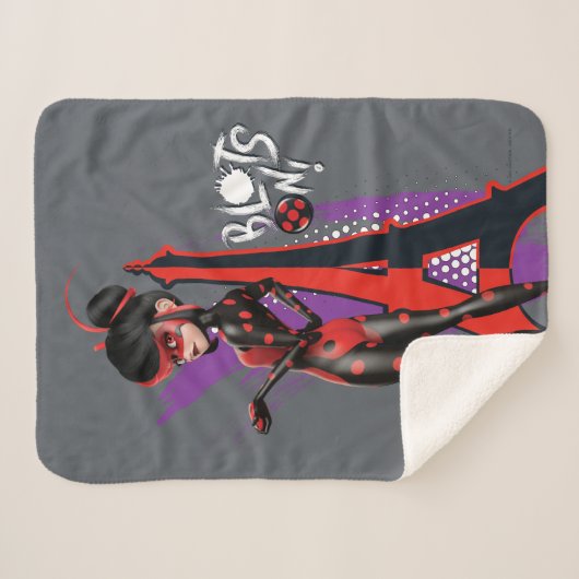 Couverture Sherpa Miraculeux Shadybug Re-verse Blots On! (Devant (Horizontal))