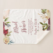 Couverture Sherpa Mistletoe Manor Floral à la servante d'honneur Cit (Devant (Horizontal))