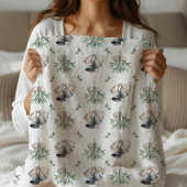 Couverture Sherpa Mistletoe Silver Bells Noël