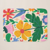 Couverture Sherpa Mixbande de fleurs (Devant (Horizontal))