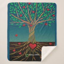MLTS Compassion Tree Sherpa Blanket