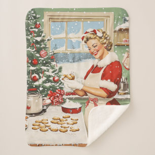Couverture Sherpa Mme Claus Plaisir De La Cuisine De Vacances