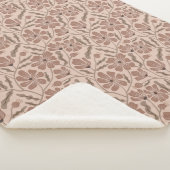 Couverture Sherpa Mocha Mousse Abstrait Fleur moderne du milieu du s (3/4)
