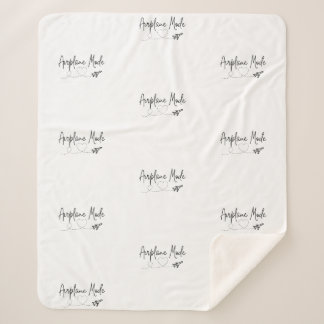 Couverture Sherpa Mode avion avec coeur en noir