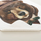 Couverture Sherpa Mode d'ours d'aquarelle (3/4)