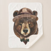 Couverture Sherpa Mode d'ours d'aquarelle (Devant)
