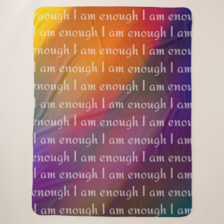 Couverture Sherpa Modèle de conception d'affirmation arc-en-ciel « J