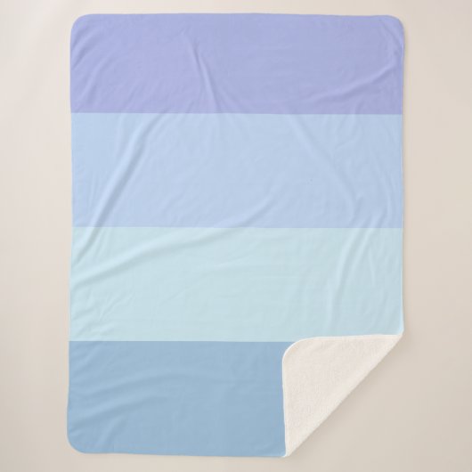 Couverture Sherpa Modèle de couleurs pastel d'hiver (Devant)