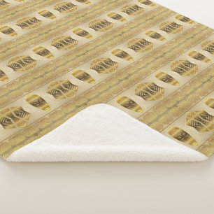 Couverture Sherpa Modèle de masque tribal africain ethnique