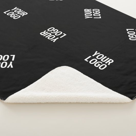 Couverture Sherpa Modèle de Motif Logo moderne unique | Black (3/4)