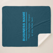 Couverture Sherpa Modèle de nom commercial moderne en gras | Bleu (Devant (Horizontal))