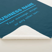 Couverture Sherpa Modèle de nom d'entreprise moderne gras | Bleu (3/4)