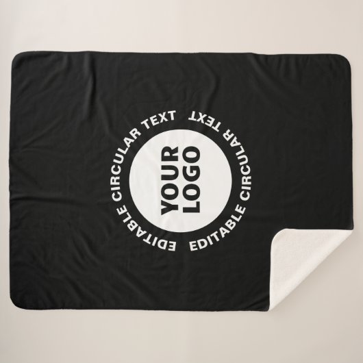 Couverture Sherpa Modèle de texte circulaire modifiable et votre log (Devant (Horizontal))